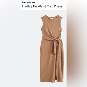 Nine Britton Tan Sleeveless Midi Dress